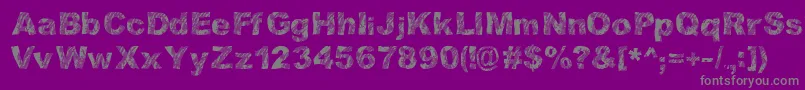 StrippinDirty Font – Gray Fonts on Purple Background