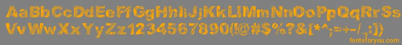 StrippinDirty Font – Orange Fonts on Gray Background