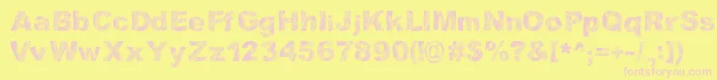 StrippinDirty Font – Pink Fonts on Yellow Background