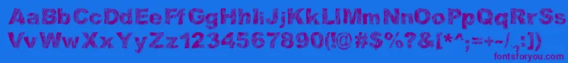 StrippinDirty Font – Purple Fonts on Blue Background