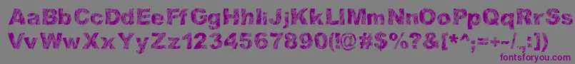 StrippinDirty Font – Purple Fonts on Gray Background