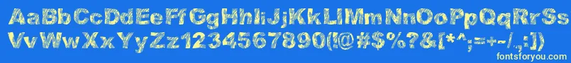 StrippinDirty Font – Yellow Fonts on Blue Background