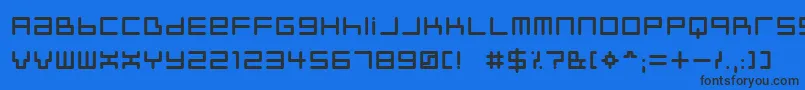 フォントNeustyl – 黒い文字の青い背景