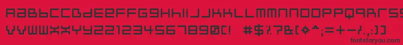Neustyl-fontti – mustat fontit punaisella taustalla