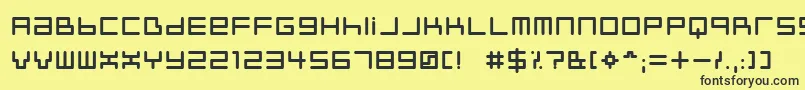 フォントNeustyl – 黒い文字の黄色い背景