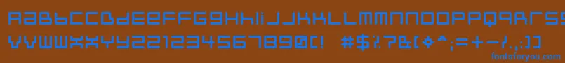 Шрифт Neustyl – синие шрифты на коричневом фоне