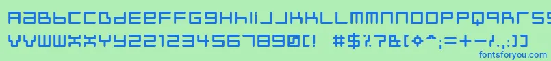 Neustyl Font – Blue Fonts on Green Background