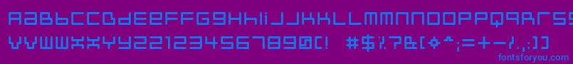 Neustyl Font – Blue Fonts on Purple Background