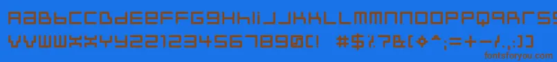 Шрифт Neustyl – коричневые шрифты на синем фоне