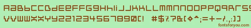 Neustyl-fontti – ruskeat fontit vihreällä taustalla