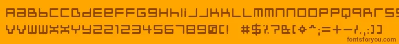 Neustyl-fontti – ruskeat fontit oranssilla taustalla