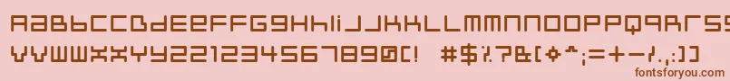 Neustyl-fontti – ruskeat fontit vaaleanpunaisella taustalla