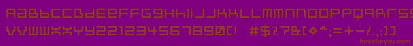 Neustyl-Schriftart – Braune Schriften auf violettem Hintergrund