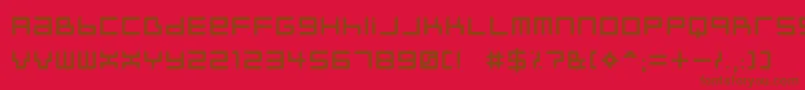 Neustyl-fontti – ruskeat fontit punaisella taustalla