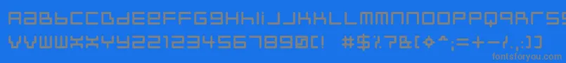 フォントNeustyl – 青い背景に灰色の文字