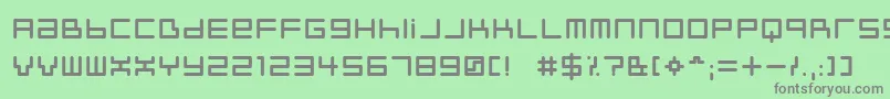 フォントNeustyl – 緑の背景に灰色の文字