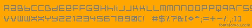 フォントNeustyl – オレンジの背景に灰色の文字