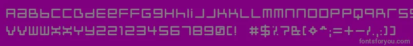 フォントNeustyl – 紫の背景に灰色の文字
