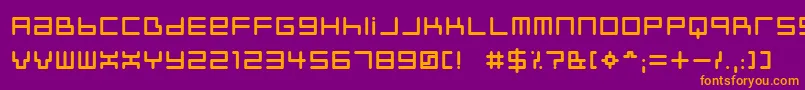 Шрифт Neustyl – оранжевые шрифты на фиолетовом фоне