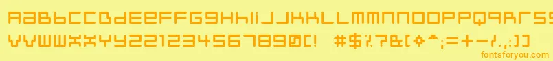 Neustyl Font – Orange Fonts on Yellow Background