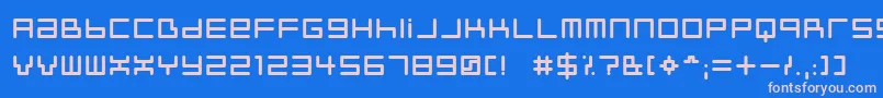 フォントNeustyl – ピンクの文字、青い背景