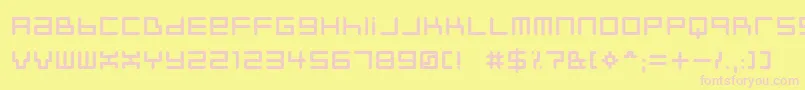 Neustyl Font – Pink Fonts on Yellow Background