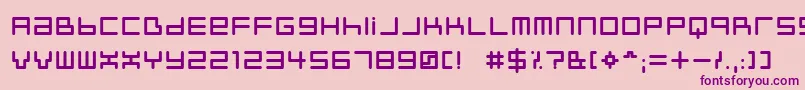 フォントNeustyl – ピンクの背景に紫のフォント