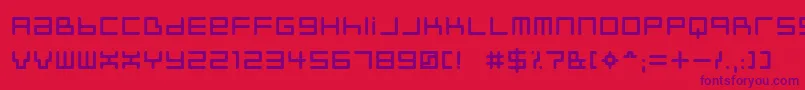 フォントNeustyl – 赤い背景に紫のフォント