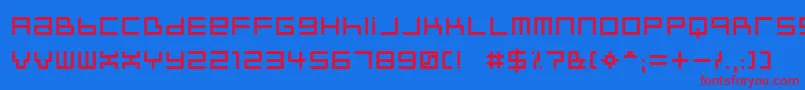 フォントNeustyl – 赤い文字の青い背景