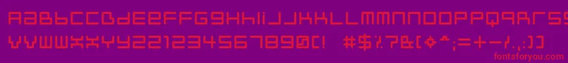 Neustyl Font – Red Fonts on Purple Background