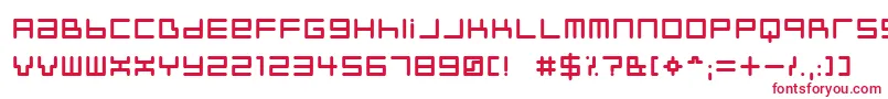 フォントNeustyl – 白い背景に赤い文字