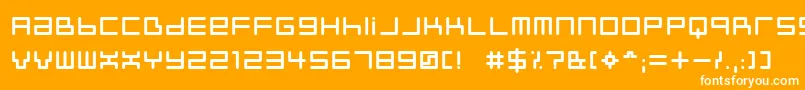 フォントNeustyl – オレンジの背景に白い文字