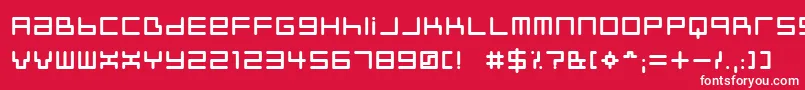 Neustyl-Schriftart – Weiße Schriften auf rotem Hintergrund