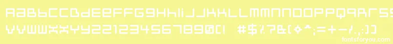 Neustyl-fontti – valkoiset fontit keltaisella taustalla