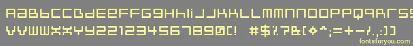 Neustyl-fontti – keltaiset fontit harmaalla taustalla