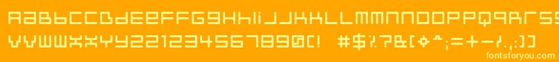 Neustyl Font – Yellow Fonts on Orange Background