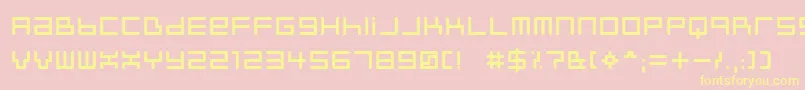 Шрифт Neustyl – жёлтые шрифты на розовом фоне