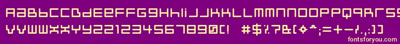 Neustyl-fontti – keltaiset fontit violetilla taustalla