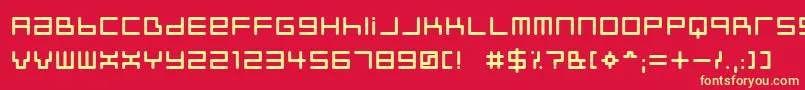 Шрифт Neustyl – жёлтые шрифты на красном фоне