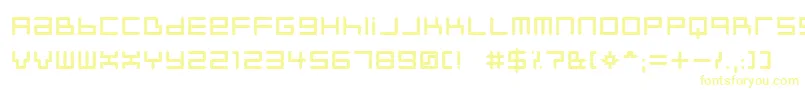 フォントNeustyl – 白い背景に黄色の文字