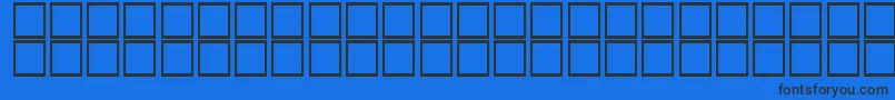 KufiItalic-Schriftart – Schwarze Schriften auf blauem Hintergrund