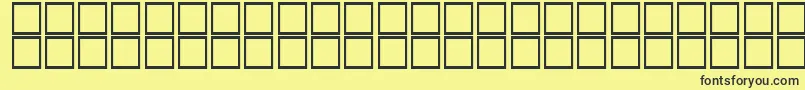 フォントKufiItalic – 黒い文字の黄色い背景