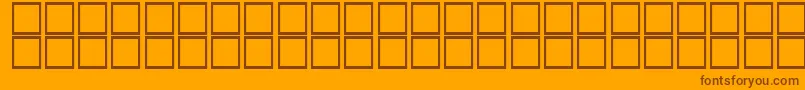KufiItalic-fontti – ruskeat fontit oranssilla taustalla