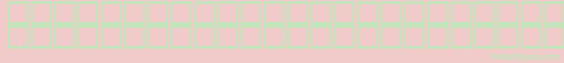KufiItalic-Schriftart – Grüne Schriften auf rosa Hintergrund