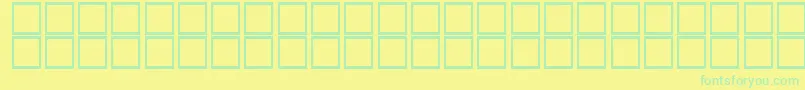 KufiItalic Font – Green Fonts on Yellow Background