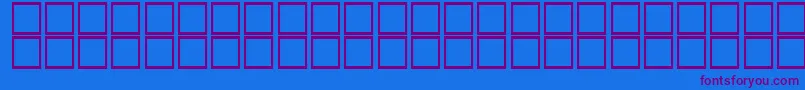 フォントKufiItalic – 紫色のフォント、青い背景