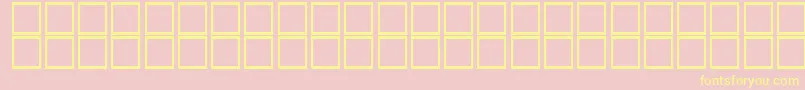 フォントKufiItalic – 黄色のフォント、ピンクの背景