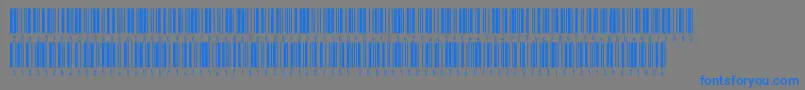 フォントInthrp48dltt – 灰色の背景に青い文字