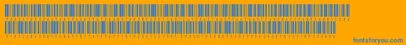 フォントInthrp48dltt – オレンジの背景に青い文字
