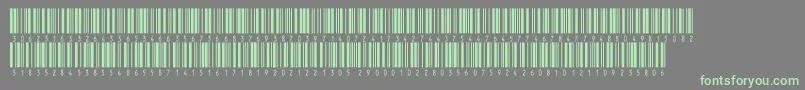 フォントInthrp48dltt – 灰色の背景に緑のフォント
